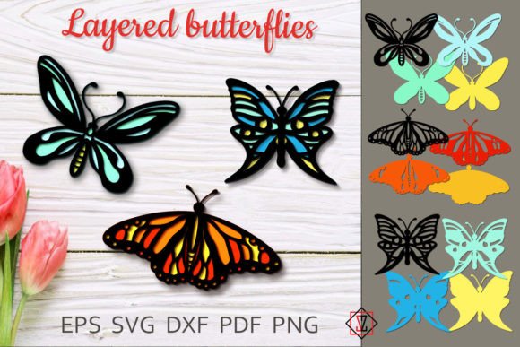 Download Multilayer Butterflies.Cricut SVG File - Cricut svg Collection