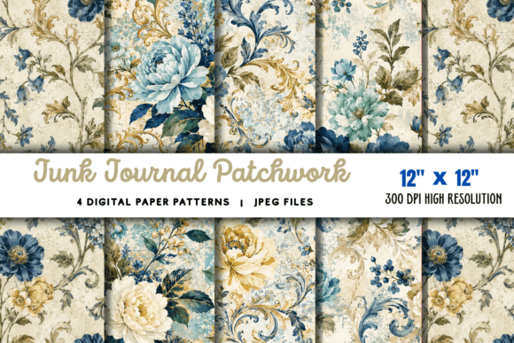 Download Patchwork Scrapbook Paper, Vintage Patch - Scrapbook paper Collection